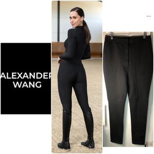 ‼️WOW‼️ALEXANDER WANG BLACK STRETCHY RIDING PANEL INNER THIGH SKINNY PANTS EUC‼️